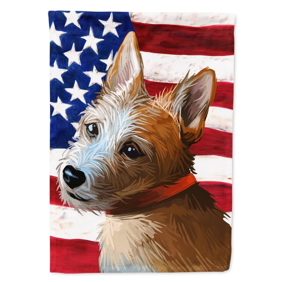Portuguese Podengo Dog American Flag Flag Canvas House Size