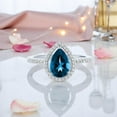 thumbnail image 6 of Samriddhi Creations Pear Cut Blue Topaz Engagement Ring, Moissanite Statement Ring, Dainty Promise Ring, Anniversary Gift for Her, 6 of 6