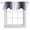 blue, variant on Lemon Yellow White Tie Up Valance Curtains for Windows, Kitchen Curtains Window Shades, Gradient Vertical Stripes Geometric Light Filtering Roman Curtain Valances for Bedroom/Bathroom/Cafe 42"x12"