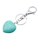 thumbnail image 1 of Llavero colgante de piedras preciosas Yinane Con Broche de Langosta de Metal Plateado Turquesa verde, 1 of 8
