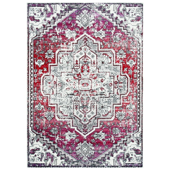 SAFAVIEH Skyler Jayce Oriental Area Rug, Red/Ivory, 6' x 9'