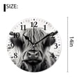 thumbnail image 2 of 14 Inch Wall Clock Battery Operated Silent Clock Decorative for Office, Kitchen, Outdoor, Living Room，Scottish Highland Cow Exquisite, 2 of 4