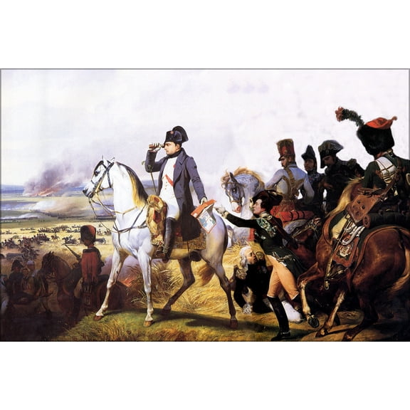 24"x36" Gallery Poster, napoleon at the Battle of Wagram 1809 by horace vernet