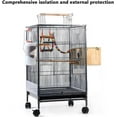 thumbnail image 5 of 4Pcs Transparent PVC Bird Cage Baffle,Bird Cage Seed Catcher,Parakeet Cage Accessories, Birdcage Cover Seed Guard for Parrot Parakeet Macaw Cages Large Large, 5 of 5