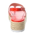 thumbnail image 3 of Stuart Weitzman Mel Patent Espadrille Flatform Wedge Sandal, 6.5, Red, 3 of 5
