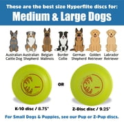 Hyperflite Z-Disc X-Comp Puncture Resistant Dog Flying Disc, 9.25-inch, for Large Dogs