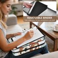 thumbnail image 5 of Haosy Accordion File Organizer Zipper Binder 500 Sheet 6-Tab Expanding File Folder Multi-Pocket 1.2 Inch 3 Ring Squirrel Fox Owl Leaf, 5 of 7