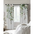 thumbnail image 3 of Sage Green Eucalyptus Blackout Curtains 54 Inches Long for Bedroom, Aesthetics Floral Farm Foliage Thermal Insulated Room Darkening Black Out Window Curtain Panels Grommet Drapes for Living Room, 3 of 8