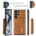 thumbnail image 4 of 2 in 1 Wallet Case for Samsung Galaxy S25 Ultra for Women Men, Detachable Cards Holder Magnetic Back Cover Stand Feature Shockproof Premium PU Leather Phone Cover for Samsung Galaxy S25 Ultra, Brown, 4 of 12