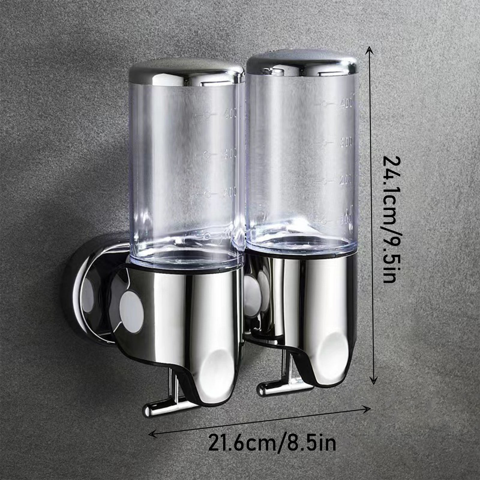 Bathroom Storage Shampoo And Conditioner Dispenser Shower Dispenser Drillless Shower Soap Dispenser Bathroom Wall Mounted Shampoo Conditioner Body Wash Dispenser