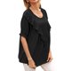 thumbnail image 3 of Sonducket Camiseta de mujer Dido, camiseta de manga corta con cuello y volantes, camiseta holgada de verano Prendas para la parte del cuerpo, 3 of 6