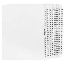 Side Collated Exhibit Tabs - Avery® Style Bold Tabs 1-200 - 3 Hole Punched