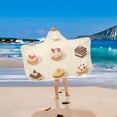 thumbnail image 2 of Yayeee Kids Hooded Towels Toddler Soft Absorbent Beach Bathing Wrap 50" x 23.5", Red Cakes, 2 of 5