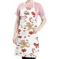 thumbnail image 5 of Red Christmas Gingerbread Man Apron-Garden Aprons for Women with Pockets-Cotton Linen Waterproof Kitchen Cooking Gardening Aprons Adjustable for Kitchen,Cooking,BBQ and Salon 32"x27", 5 of 7