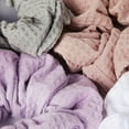 thumbnail image 5 of Hairitage Stylish Waffle Hair Scrunchie Purple and Gray, 2 PC, 5 of 7