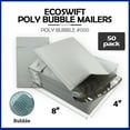thumbnail image 6 of EcoSwift Brand Premium Poly Bubble Shipping Bag Self-Seal Mailer, 4 in. x 7 in. (Size 000), Solid Gray, 50-Pack, 6 of 7