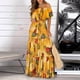 thumbnail image 2 of Vestido hasta el tobillo con estampado de manga corta y estampado de manga corta para mujer Fridja  nalpqowj4833, 2 of 5
