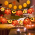 thumbnail image 6 of Dongrere Fall Garland with Pumpkin Glowing Maple Leaf Vines for Halloween Decorations Fall Decor for Home, 6 of 8