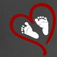 thumbnail image 2 of CafePress - Baby Feet Heart Red Maternity T Shirt - Maternity Dark T-Shirt, 2 of 3
