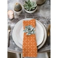 thumbnail image 3 of Cloth Napkins Set of 2 - 20x20 Inches, Orange Morocco Washable Reusable Table Napkins, Geometric Leaf Diamond Lattice Abstract Soft & Absortbent Dining Napkin for Party Wedding Hotel Restaurant, 3 of 8