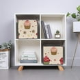 thumbnail image 3 of Collapsible Oxford Fabric Storage Cubes with Handles, Large Mid Foldable Oxford Cloth Bins Set of 2/6, Closet Organizers for Shelves Clothes Home Kitchen Toy - Snow Cake Gift Christmas, 3 of 7