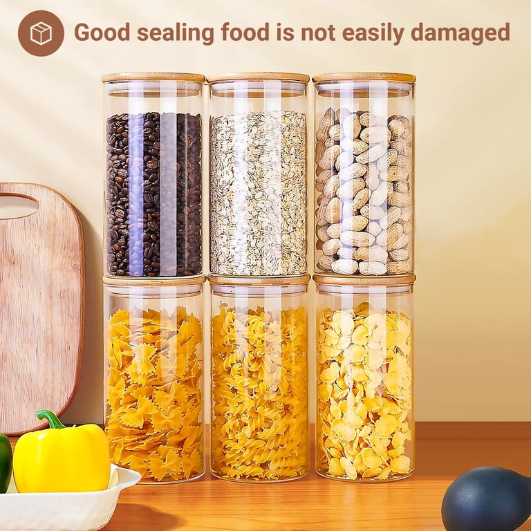 Foukus Glass Jars with Bamboo Lids, 6-Pack 25oz photo 4