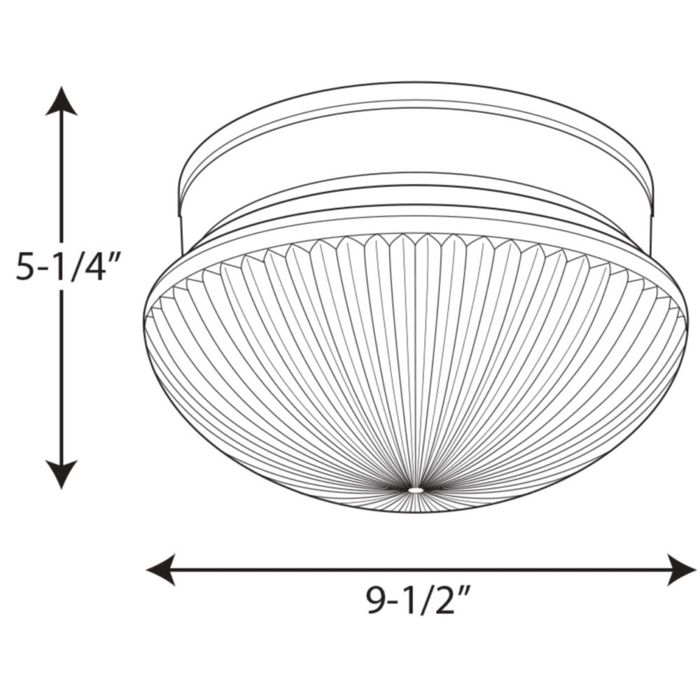 P3406-30-Progress Lighting-Fitter - Close-to-Ceiling Light - 2 Light - Bowl Shade in Traditional style - 9.5 Inches wide by 5.25 Inches high