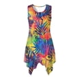 thumbnail image 5 of Uorisanigo Tropical Leaf Couples' Outfits Husban and Wife Clothing Men's Button Down Shirt Size S Hawaiian Tops and Womens Sleeveless Dress with Pocket Beach Party Sundress, 5 of 7