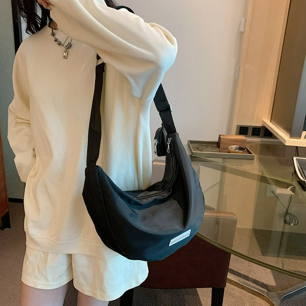 Bolso Bandolera Bolsa De Media Luna Para Mujer, Forma De Media Luna, Bolsa De Bola De Masa Para Niñas, Ligera Para Uso Diario Likrtyny Para Estrenar