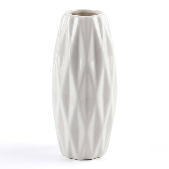 REGALWOVEN Small Ceramic Modern Vase, Matte Decorative Flower Vase for Desktop, Shelf & Bathroom, Minimalist Boho Home White 2.4"L x 2.4"W x 5.1"H