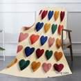 thumbnail image 2 of Amarainy Colorful Heart Pattern Fleece Blanket For Winter Gift Home Sofa Bed Decoration 60x80 inch, 2 of 5