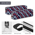 thumbnail image 4 of Fotbe Patriotic Star Pattern Leather Pencil Case, Pencil Pouch with Durable Zipper, Compact and Stylish Organizer for Stationery, Art Supplies, Travel Essentials, 4 of 7