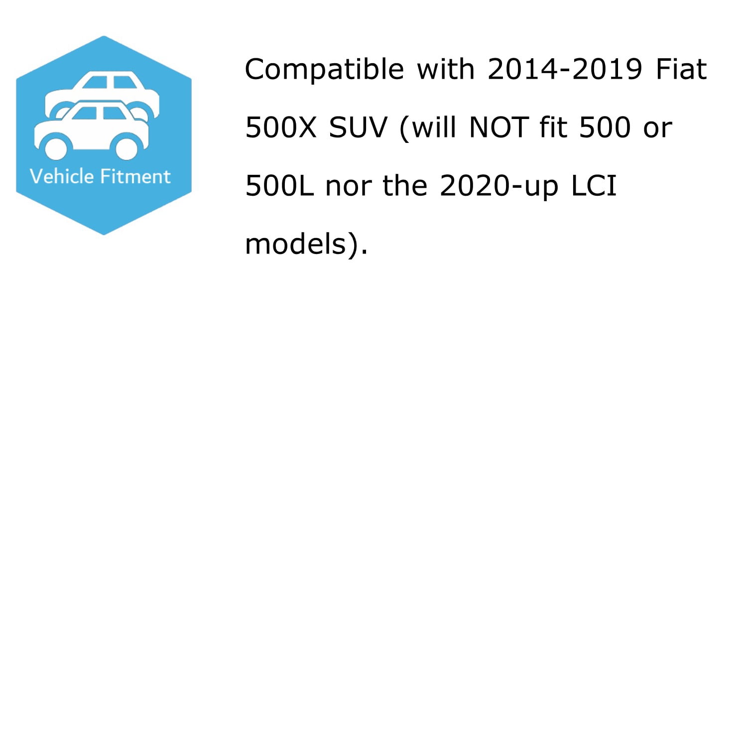 OEM-Fit 3W Full LED License Plate Light Kit For Fiat 2014-2019 500X SUV, Powered by 18-SMD Xenon White LED & Can-bus Error Free