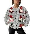 thumbnail image 2 of WXLWZYWL Womens Ugly Christmas Sweater Funny Sweatshirts Holiday 3D Print Trendy Cute Long Sleeve Pullover 2024 Loose Christmas Sweaters Pullover, 2 of 6