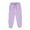 Purple, variant on YWOAGH Girls Solid Color Sports Pants Lined with Elastic Waist Comfortable Casual Girls Sweatpants for Children Black 6-7 Years