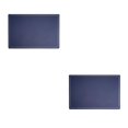 thumbnail image 1 of Cateissary Manteles individuales rectangulares nórdicos, alfombrilla de cuero, posavasos, almohadilla aislante, estilo occidental, a prueba de borde dorado/azul 2Conjunto, 1 of 6