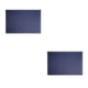 thumbnail image 1 of Injueey Manteles individuales rectangulares de estilo, alfombrilla de cuero, posavasos, almohadilla de café aislante, de comedor resistente a borde dorado/azul 2Conjunto, 1 of 6