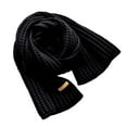 thumbnail image 5 of Wdgfv Winter Knit Scarfs Womens Thick Warm Knit Scarves Soft Long Knitted Scarf for Outddor Men & Women Black One Size, 5 of 6