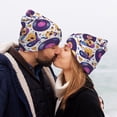 thumbnail image 5 of Disketp record rock Skull star Winter Beanie for Men Women Beanie Knit Hat Cuffed Cap Beanie Knit Chunky Snow Cap, 5 of 6