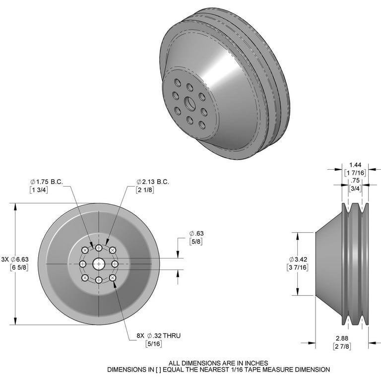 AFCO Small Block Chevy Short Water Pump & Reduction Pulley Combo