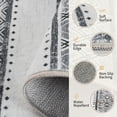 thumbnail image 5 of KoshiMe Area Rugs 9'x12', Low Pile Non-Slip Washable Rug for Living Room, Soft Boho Moroccan Neutral Geometric Indoor Rug for Bedroom Dining Room Office, Grey Black, 5 of 9