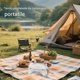 thumbnail image 2 of Folding Camping Table, Portable Outdoor Table, 2In1 Portable Tray For Beach Fishing And Outdoor Picnic, Foldable, 2 of 5