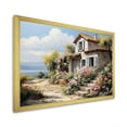 thumbnail image 2 of Designart "Vintage Villa in the Ancient Roman Empire I" Landscapes Framed Wall Art Decor - Coastal Pink Landscape Cottage Entryway Framed Wall Art, 2 of 6