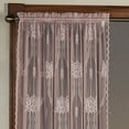 thumbnail image 3 of Vintage Hand-Cut Floral Garland Lace Window Set, Victorian Rose Pink, 2-84L Curtain Panels, 3 of 5