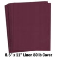 thumbnail image 2 of Hamilco Colored Cardstock Paper 8.5x11 Linen Textured Color Card Stock Paper Burgundy Red 80 lb Cover 50 Pack, 2 of 6