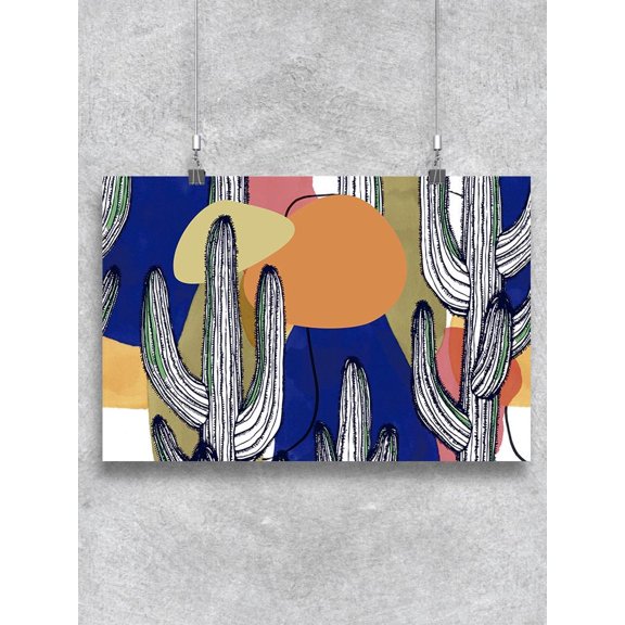 Abstract Cactus Design Poster -Image by Shutterstock
