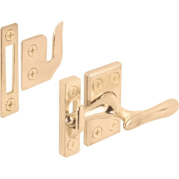 Slide-co Casement Window Lock, Brass Finish