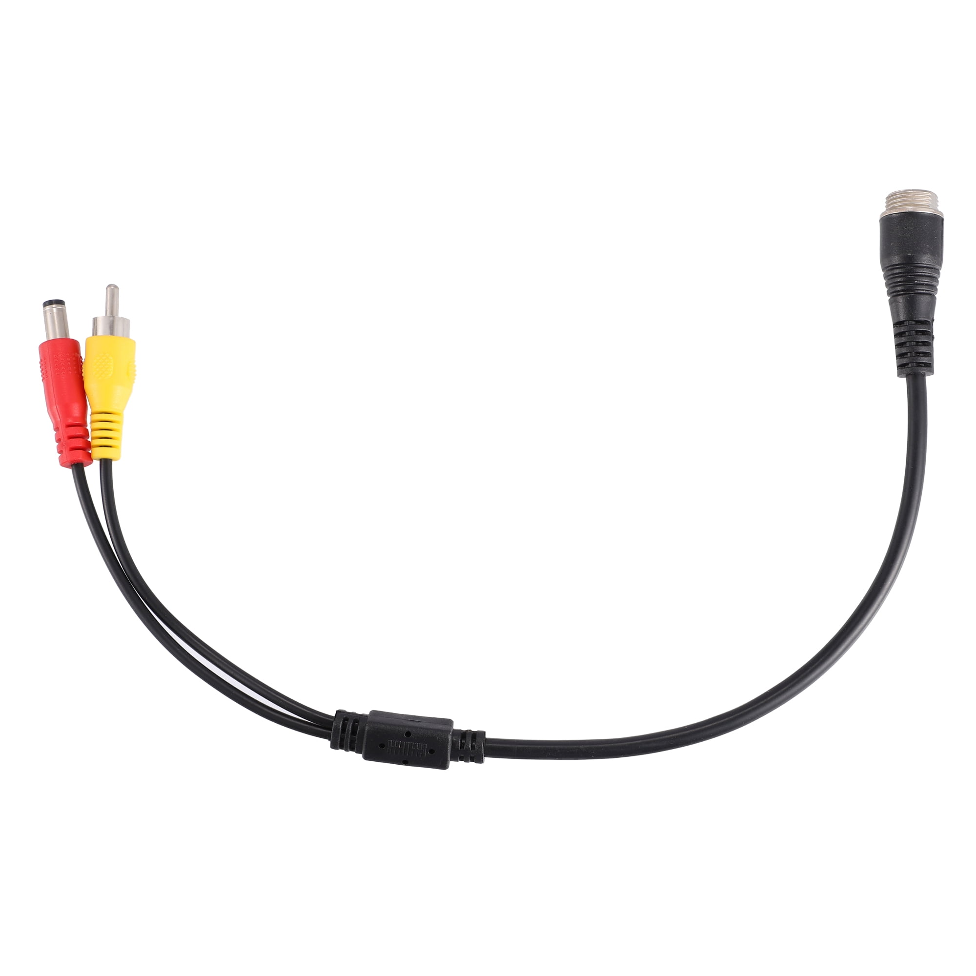 Unique Bargains 2x Car Camera Adapter M12 4-Pin Male to RCA AV DC Male Connector