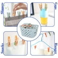 thumbnail image 6 of Darzheoy 30 Pcs Plastic Clothespins Clothing Clips Pegs with Storage Basket, Multifunction Windproof Clothing Towel Clips for Clothesline Hangers, 6 of 6