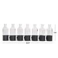 thumbnail image 3 of DecMode 8" Adjustable Bottle Black Metal Vase with Clear Glass Bottles, 3 of 11